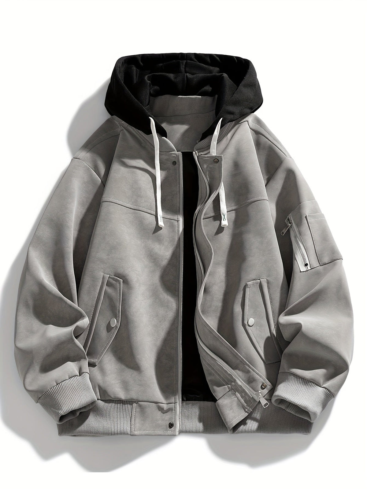 Sportliche Herrenjacke mit Kapuze für die Freizeit