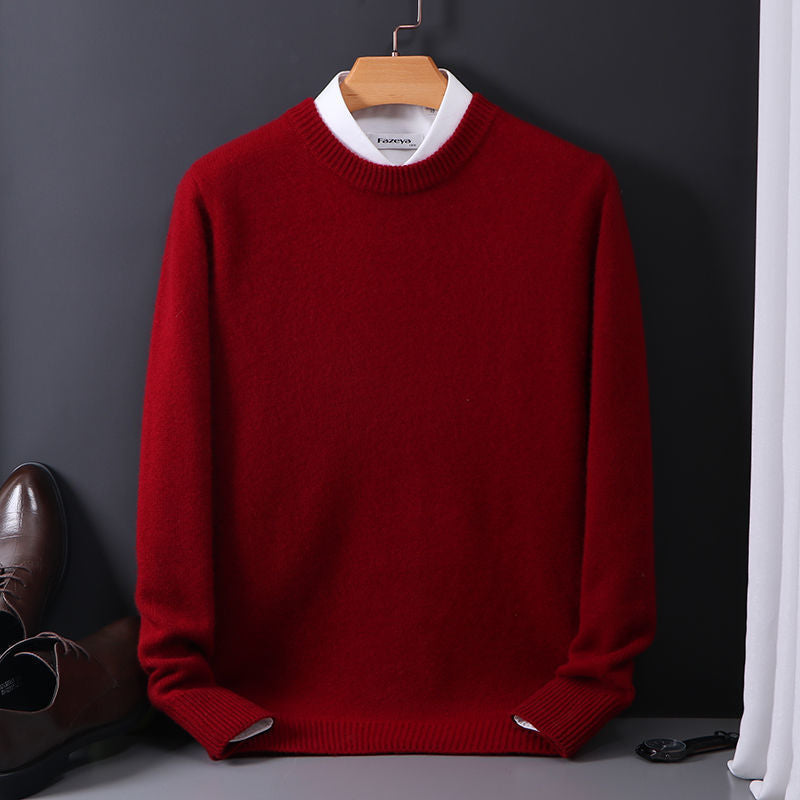 Men's Sweater Crew Neck Loose Fit Long Sleeve – Cotton Blend