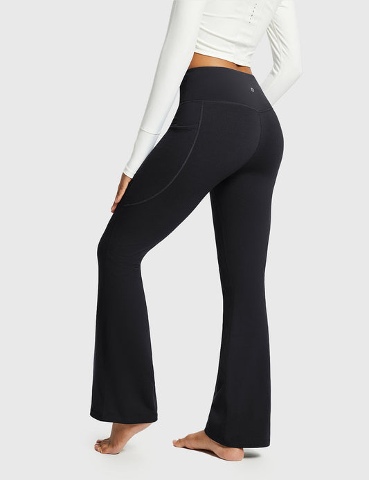 Damen Winter High-Waist Schlaghose Mit Fleecefutter Und Taschen
