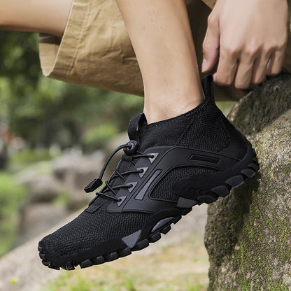 Men's Mid-Top Hiking Shoes with Non-Slip Rubber Sole for Outdoor Activities