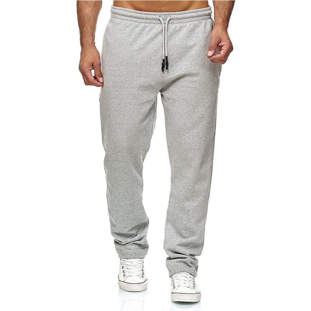 Men's Jogging Pants with Straight Leg, Microelastic Fleece Lining