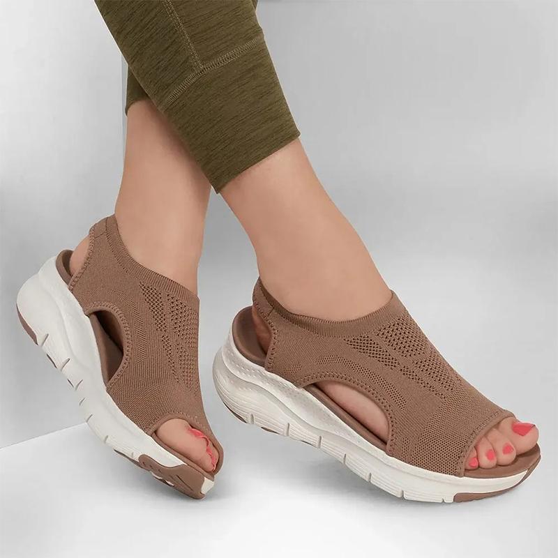 Women's summer slip-on shoes with arch support and shaped footbed
