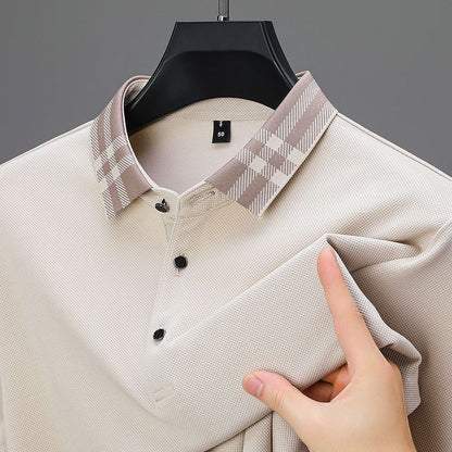Herren Winter T-Shirt mit Fleecefutter, Reverskragen, locker geschnitten und mit langen Ärmeln