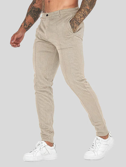 Herrenhose Modern Fit Gerade Beine Khaki – Büro und Freizeit