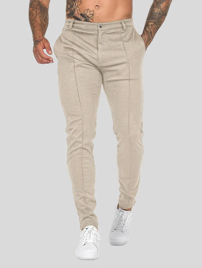 Herrenhose Modern Fit Gerade Beine Khaki – Büro und Freizeit