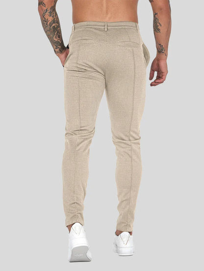 Herrenhose Modern Fit Gerade Beine Khaki – Büro und Freizeit