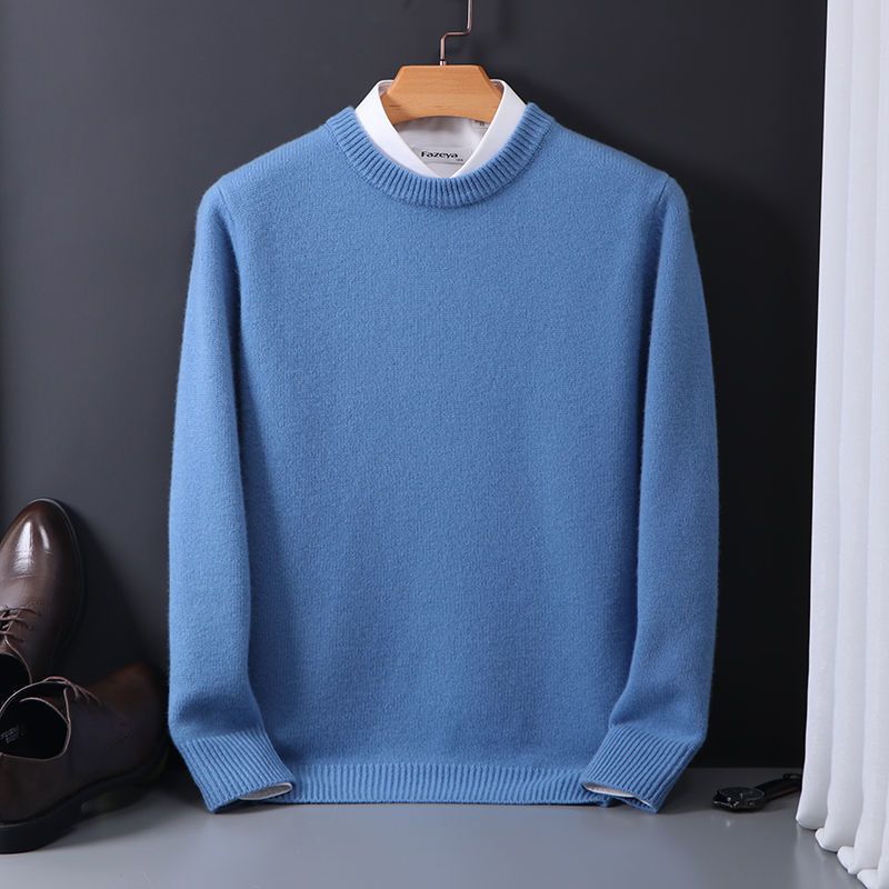 Men's Sweater Crew Neck Loose Fit Long Sleeve – Cotton Blend