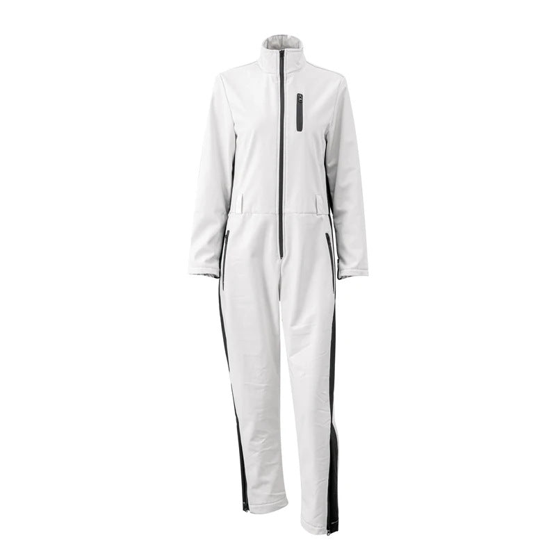 Damen Winter Skianzug Mit Reißverschluss Und High-Waist-Hose