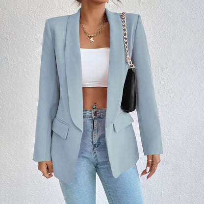 Women's winter jacket with lapel collar and long sleeves – classic style