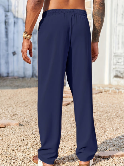 Men's Corduroy Pants with Straight Cut, Wrinkle-Free, Ankle-Length
