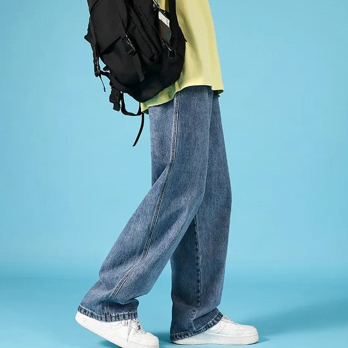 Herren Jeans mit geradem Schnitt – Lockerer Hip-Hop-Cargo-Look