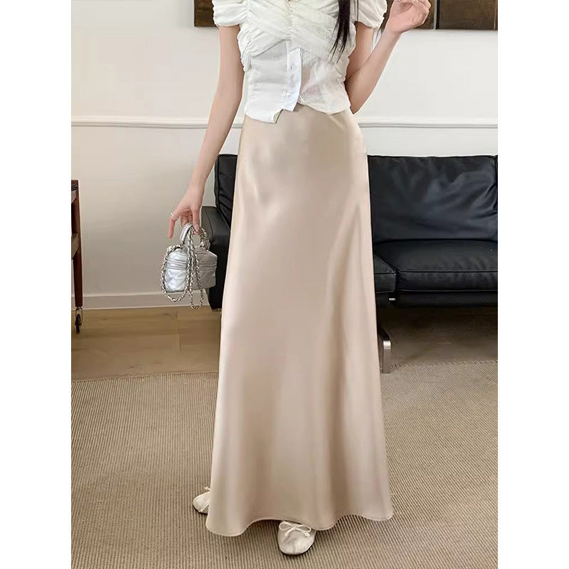 Women's High-Waisted Midi Skirt – Hip-Hugging