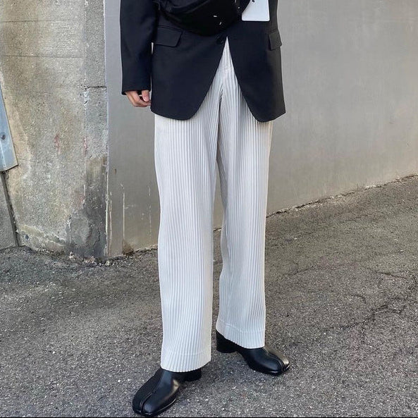 Men's Wide-Leg Pants, Straight, Loose Fit