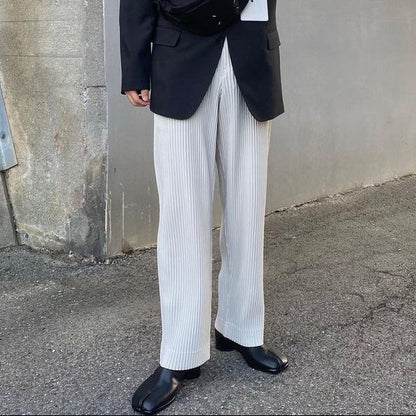Men's Wide-Leg Pants, Straight, Loose Fit