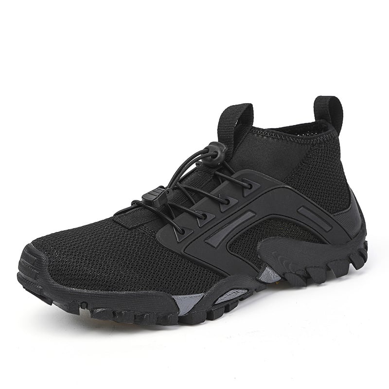 Men's Mid-Top Hiking Shoes with Non-Slip Rubber Sole for Outdoor Activities