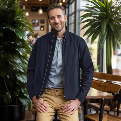 Men's Spring Jacket Mid-Length With Loose Fit And Long Sleeves