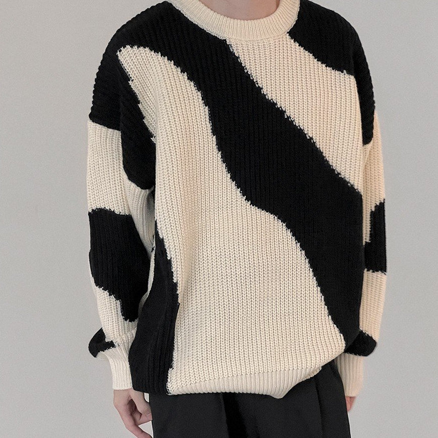 Jungen Pullover Rundhalsausschnitt Lockerer Schnitt Langarm – Baumwoll-Mischung