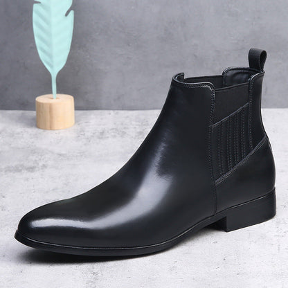 Herren Chelsea Stiefel Schlupfdesign Spitzform Mittelhoher Schaft