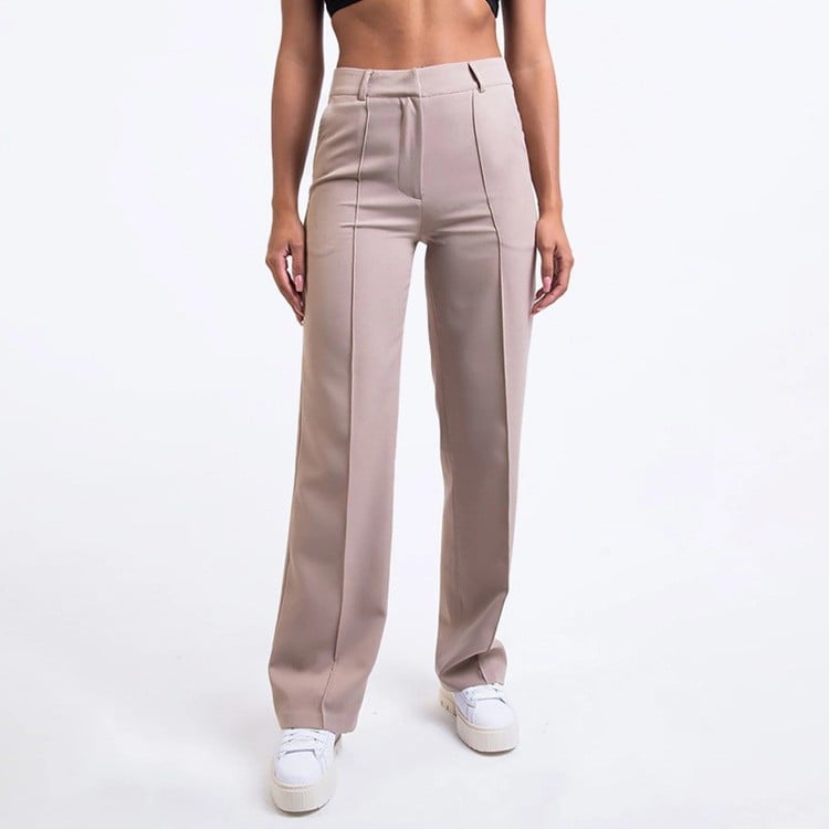 Women's business trousers with high waist and straight leg – Classic style