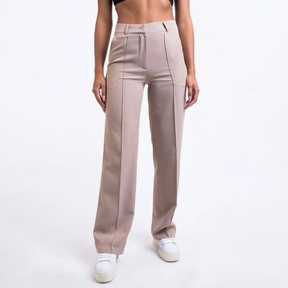 Women's business trousers with high waist and straight leg – Classic style