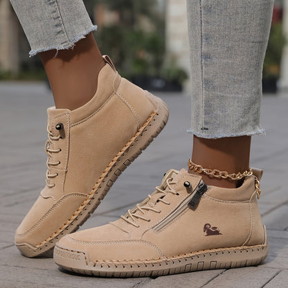 Damen Sneaker Breite Vorderfußpartie Unterstützende Sohle