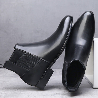 Herren Chelsea Stiefel Schlupfdesign Spitzform Mittelhoher Schaft