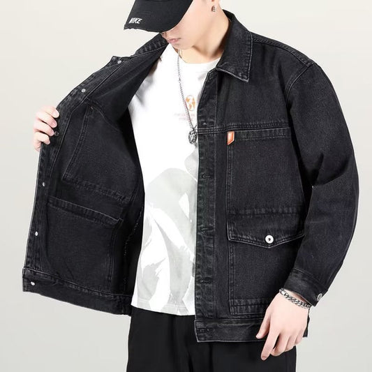 Herren-Jeansjacke im lockeren Vintage-Stil