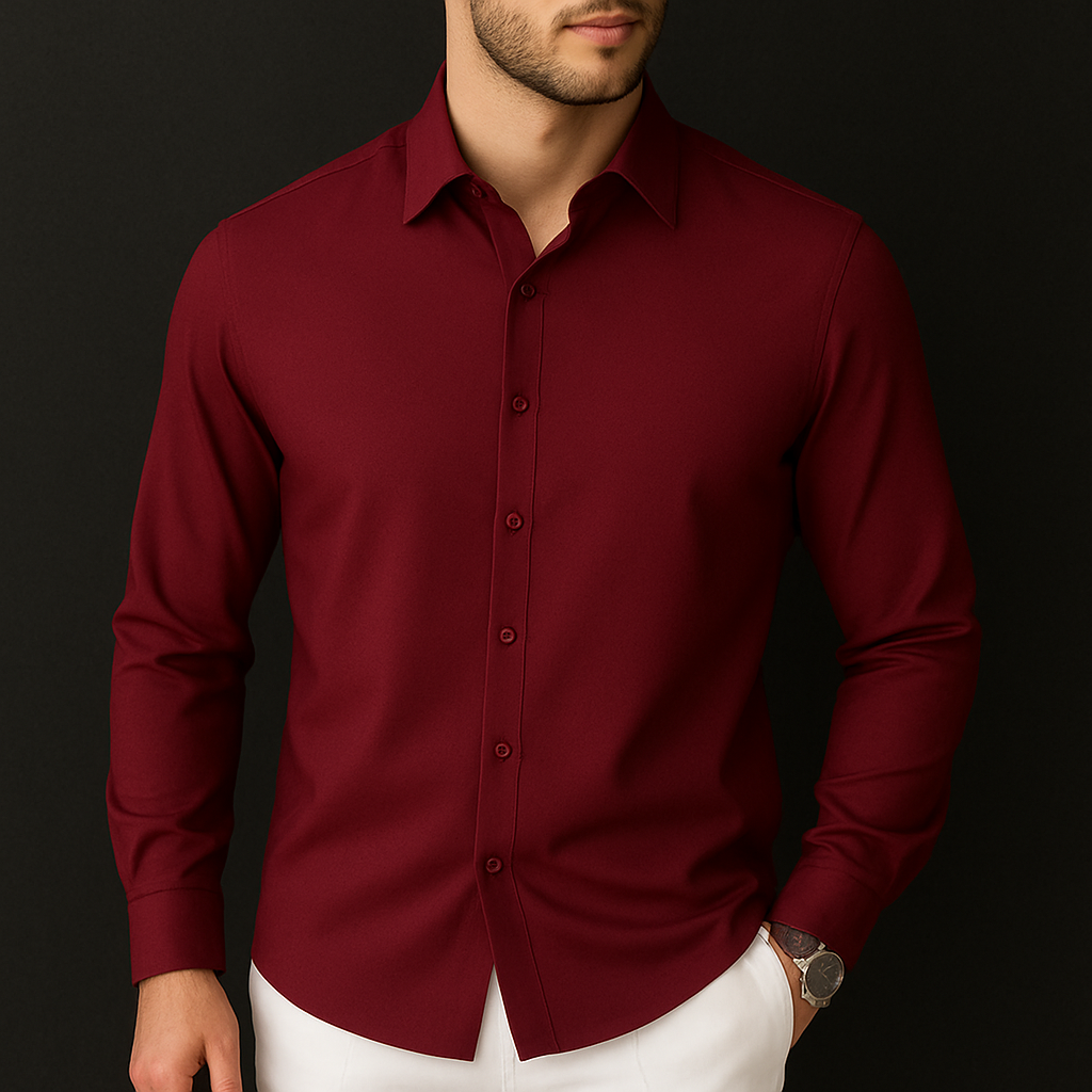 Men's Summer Shirt Stretch Design Breathable Lightweight Cut