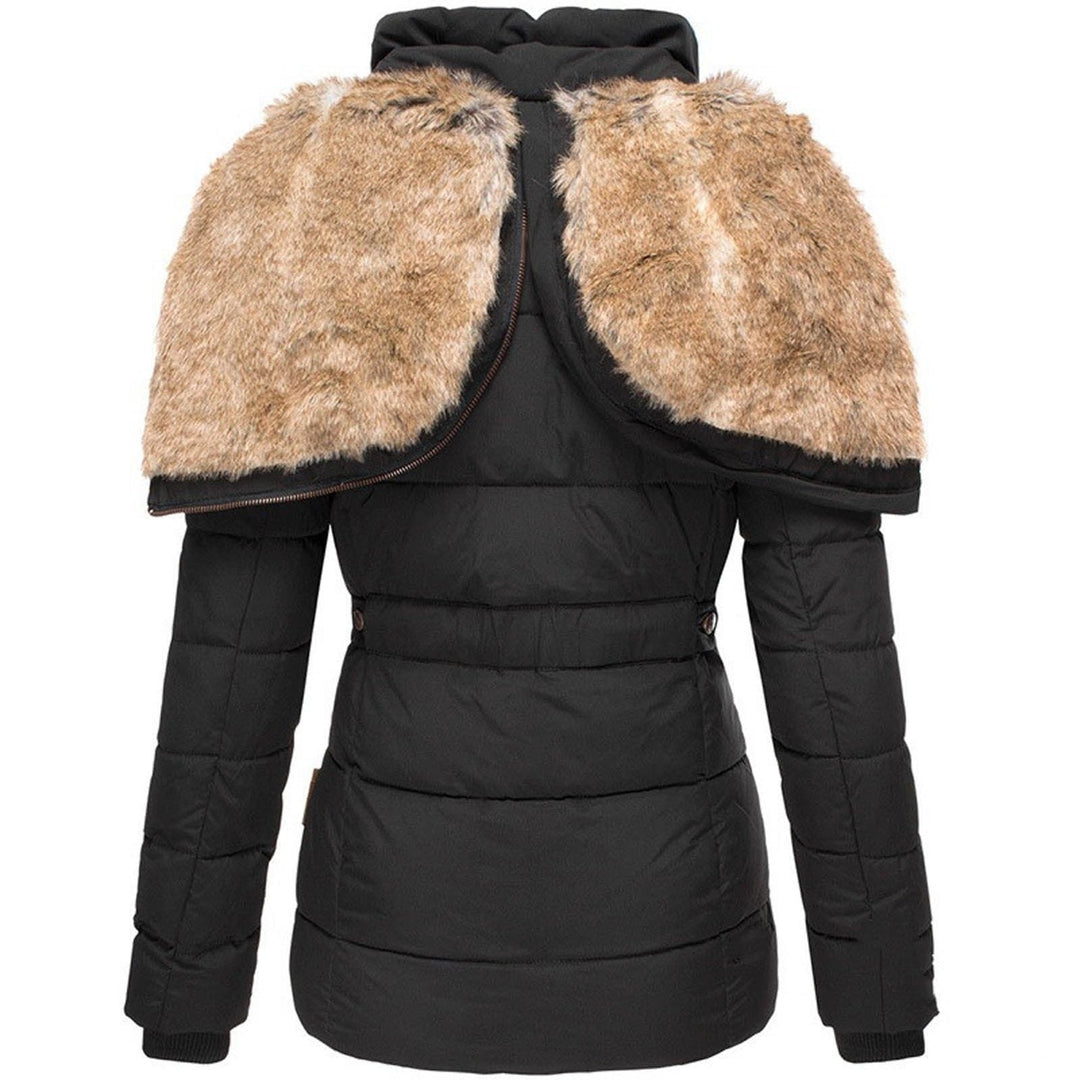 Damen Winter Steppjacke Mit Abnehmbarer Kapuze Und Schmaler Passform