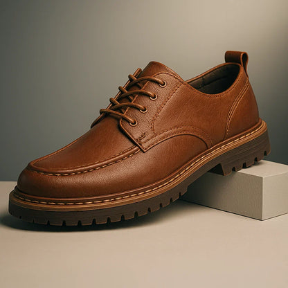 Men's Derby Lace-Up Shoes Faux Leather Padded Insole
