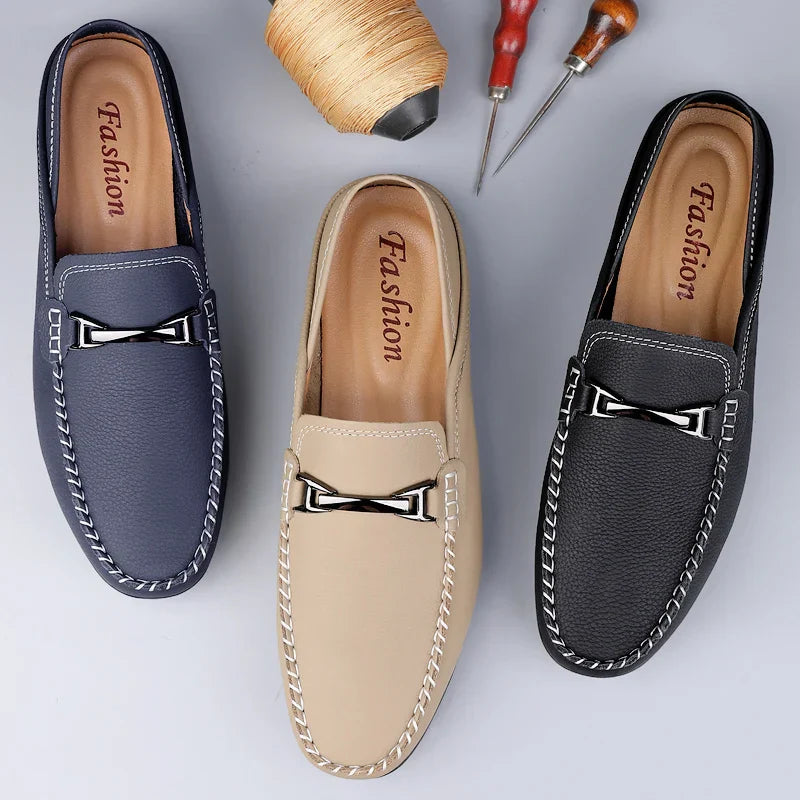 Herren-Loafer mit Metallic-Bit-Akzent und Gummiaußensohle