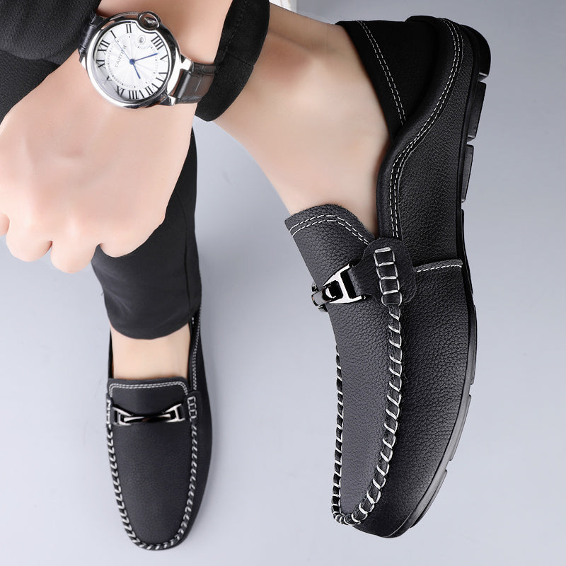Herren-Loafer mit Metallic-Bit-Akzent und Gummiaußensohle