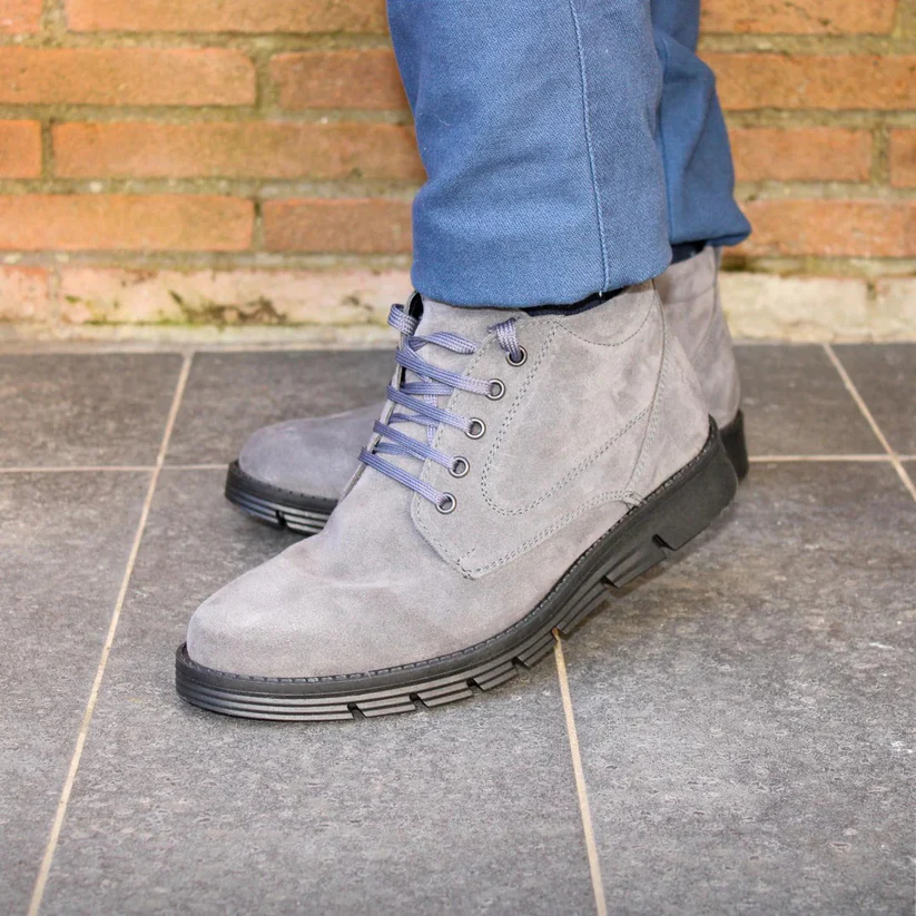Herren Booties Mit Flachem Absatz, Rutschfester Sohle Und Geruchsneutralisierendem Zehenbereich
