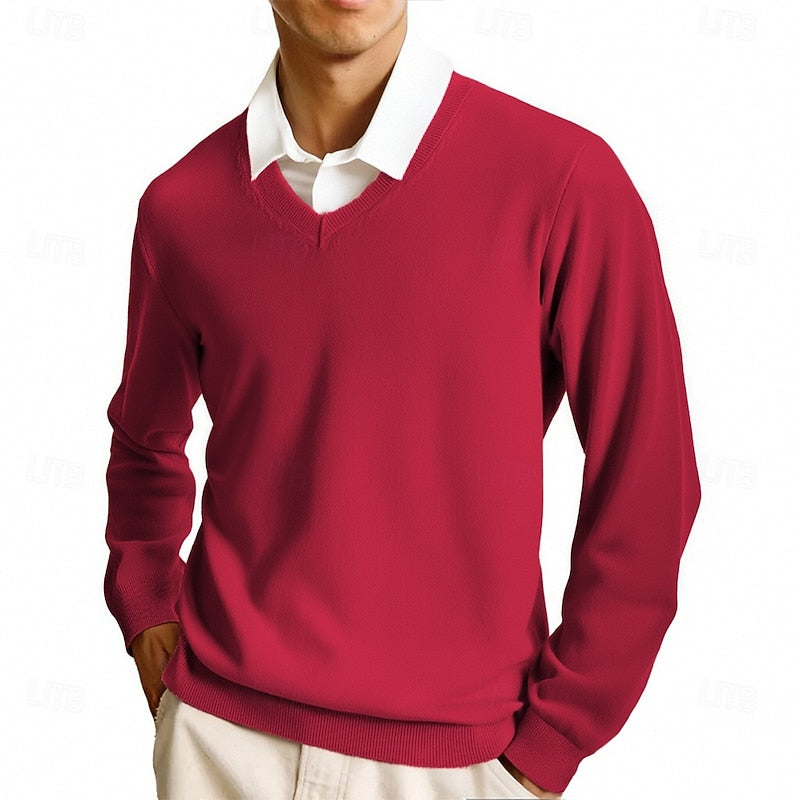 Herrenpullover Mit V Ausschnitt Klassisch