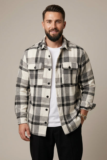 Herren Overshirt Kariert Relaxed Fit