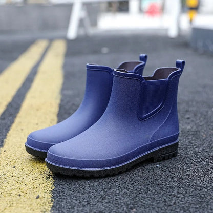 Herren-Gummistiefel in Schwarz mit hohem Schaft für nasses Wetter