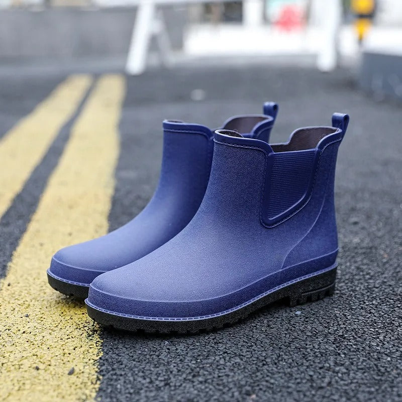 Herren Wasserdichte Gummistiefel Schwarz