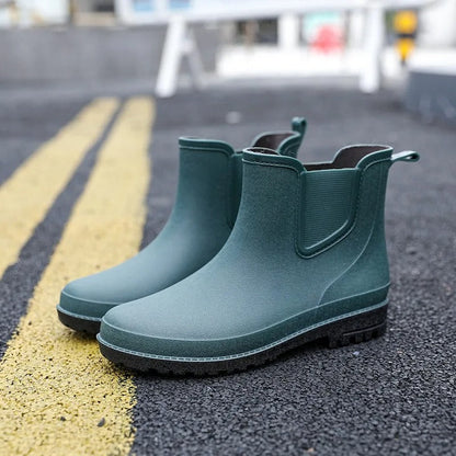 Herren Wasserdichte Gummistiefel Schwarz