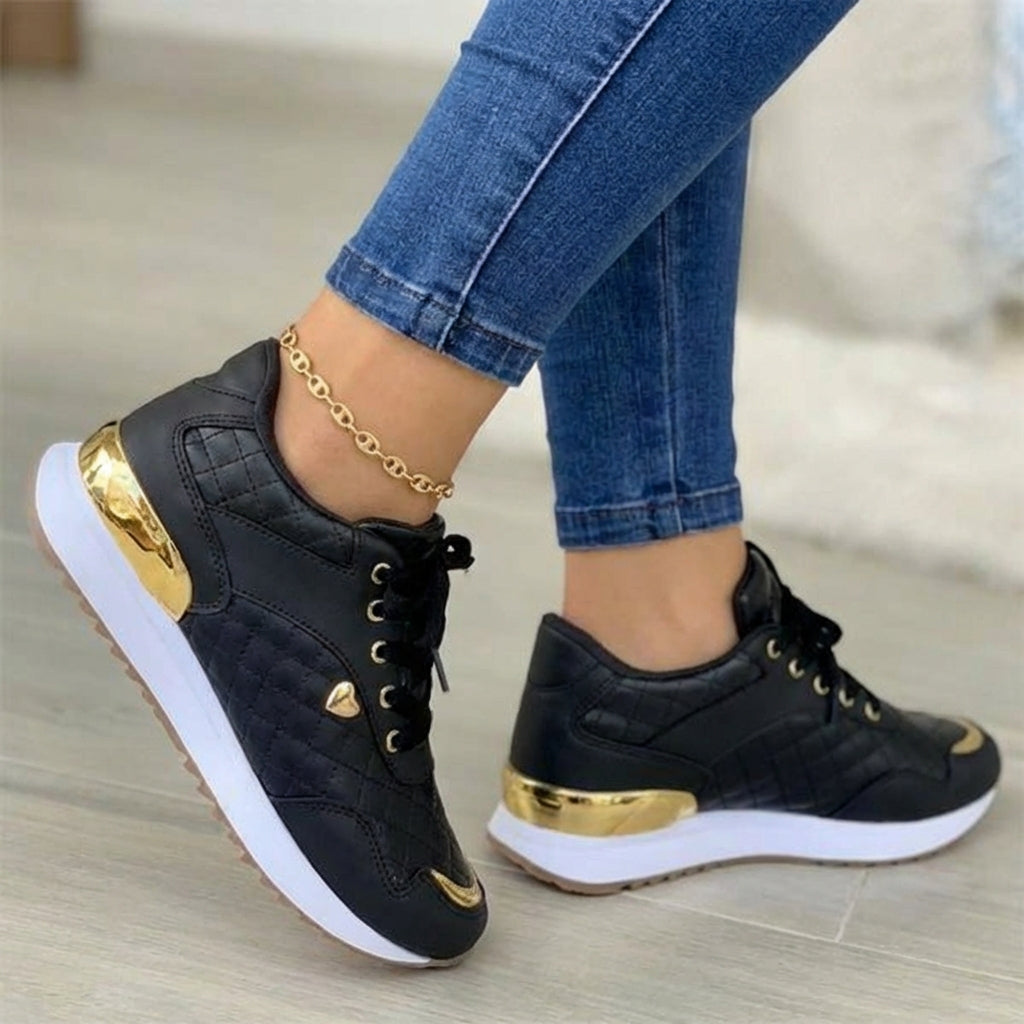 Damen-Sneaker, Leicht, Atmungsaktiv, Dicke Sohle, Passform