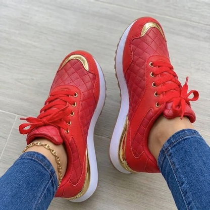 Damen-Sneaker, Leicht, Atmungsaktiv, Dicke Sohle, Passform
