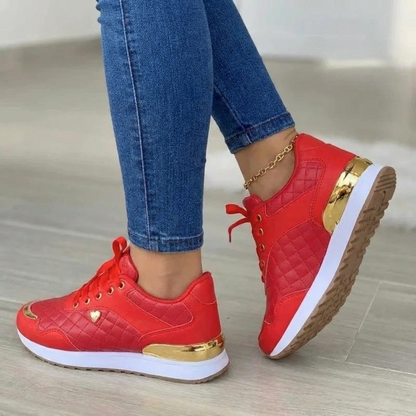 Damen-Sneaker, Leicht, Atmungsaktiv, Dicke Sohle, Passform