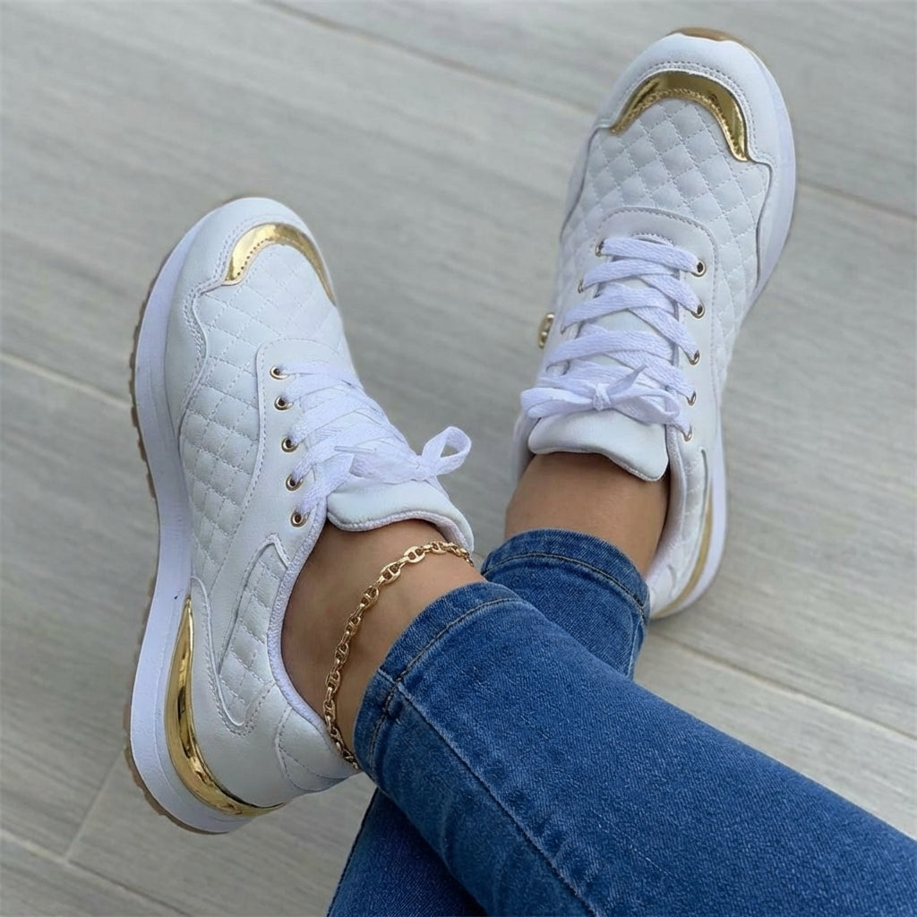 Damen-Sneaker, Leicht, Atmungsaktiv, Dicke Sohle, Passform
