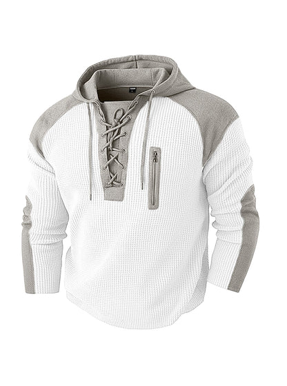 Seitliche Ansicht des Herren Hoodies mit bequemer Passform