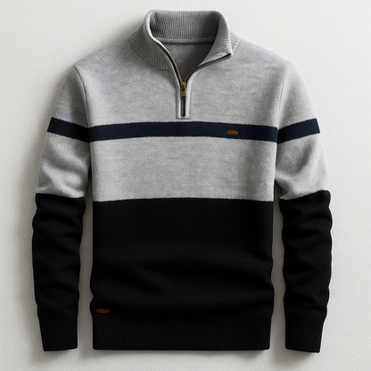 Men's Sweater Quarter-Zip Tailored Fit Knit