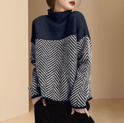 Damen Rollkragenpullover Weicher Strick