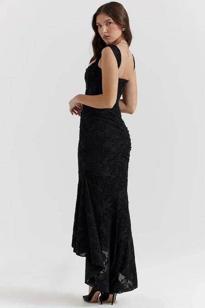 Damen Maxikleid mit Korsett – Schulterfreies Design Fishtail Silhouette