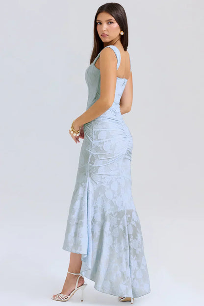 Damen Maxikleid mit Korsett – Schulterfreies Design Fishtail Silhouette