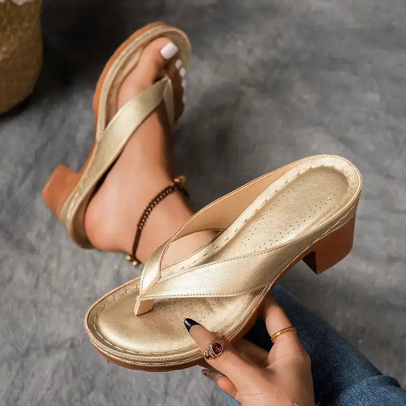 Damen Sommerschuhe Orthopädische Sandalen mit Absatz und Gepolsterter Fußgewölbeunterstützung