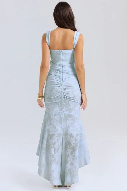 Damen Maxikleid mit Korsett – Schulterfreies Design Fishtail Silhouette