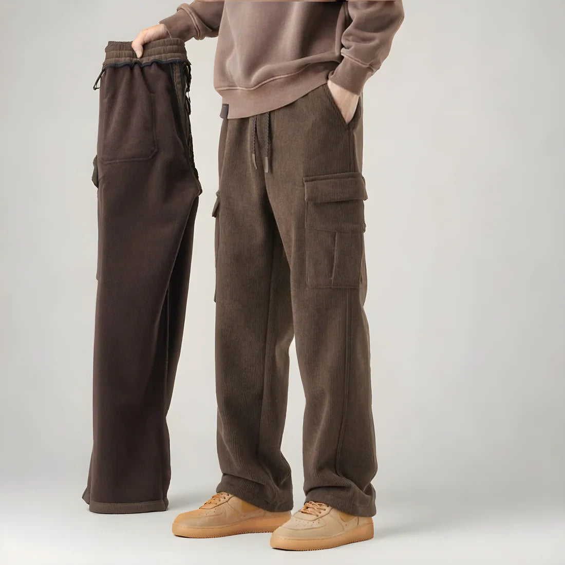 Herren-Cargo-Sweatpants mit lockerer Passform und mehreren Taschen